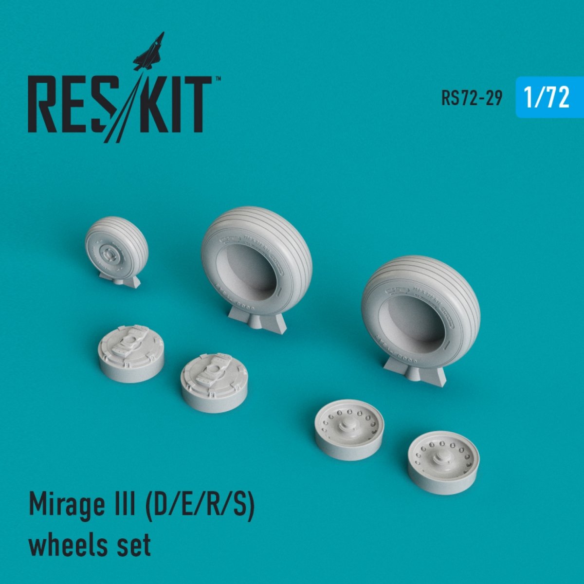 RESKIT RS72-0029 MIRAGE III (D,E,R,S) JEU DE ROUES 1/72