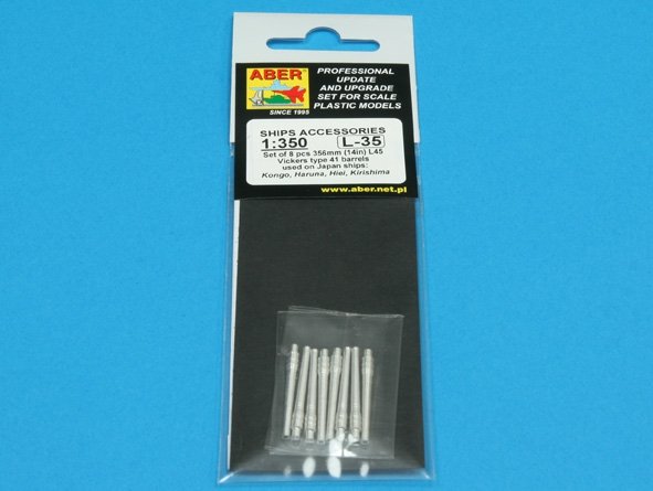 Aber 350L-35 Set of 8 pcs 356 mm barrels for Kongo, Haruna, Hiei, Kirishima 1/350 – zdjęcie 5