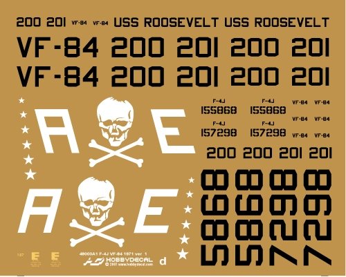 HobbyDecal AL48003V1 F-4J VF-84 Jolly Rogers Fin 1971 1/48 – image 5