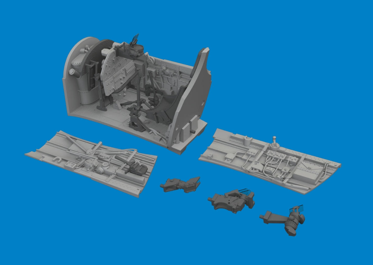 Maquette Eduard 6481124 P-40E cockpit avec siège de version tardive, échelle 1/48 – image 2