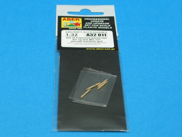 Aber A32011 Jeu de 4 embouts de canon pour mitrailleuse d&amp;#39;avion allemande MG 131 de 13 mm (1/32)  – Bild 3