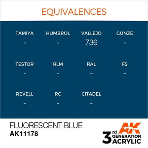 AK Interactive AK11178 BLEU FLUORESCENT – STANDARD 17 ml – imagen 3