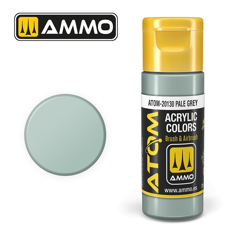 AMMO of Mig Jimenez 20130 ATOM COLOR Pale Gray 20ml