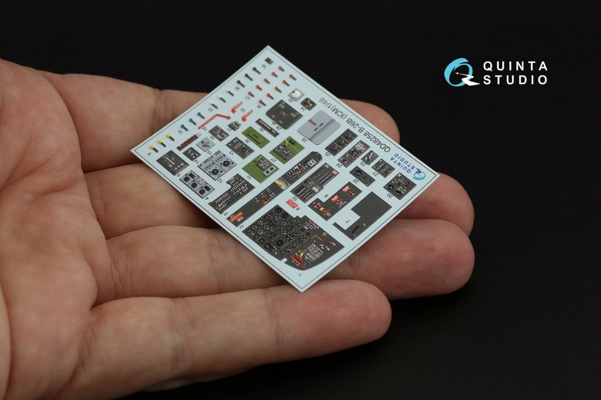 Intérieur imprimé en 3D et coloré sur papier décalcomanie Quinta Studio QD48258 A(B)-26B (ICM) 1/48 – immagine 5