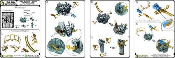 Maquette Master SM-350-091 USN 40 mm/56 Bofors à double affût ver.1 / avec directeur de tir Mk-51 - (résine, photodécoupe et pièces tournées) - (6 pièces) 1/350 – image 10