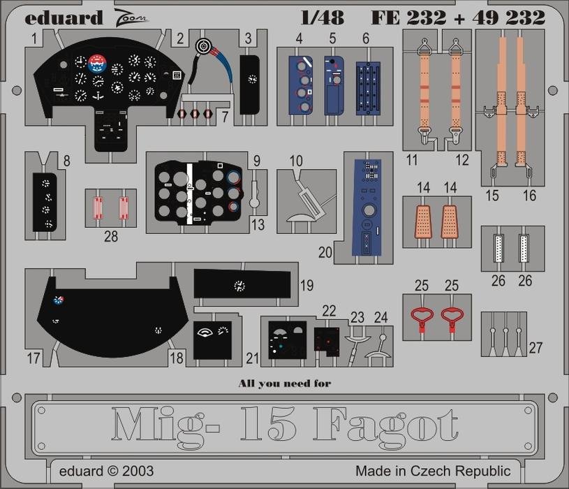 Eduard 49232 MiG-15 Fagot 1/48 Trompettiste