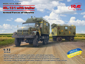 Camion ZiL-131 avec remorque ICM 72817, Forces armées ukrainiennes, échelle 1/72