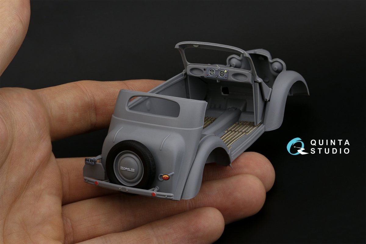 Intérieur imprimé en 3D et coloré sur papier décalcomanie (ICM) Quinta Studio QD35081 Opel Kadett K38, échelle 1/35  – Bild 3