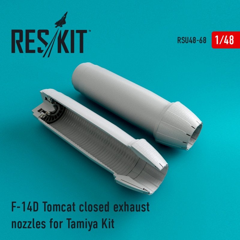 RESKIT RSU48-0068 Buses d'échappement fermées pour F-14D Tomcat, kit Tamiya 1/48