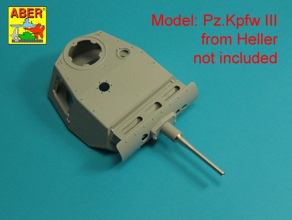 Canon allemand Aber 16 L-21 de 50 mm KwK 38L/42 pour Panzer III G, H, J (première version) / Canon de 50 mm KwK 38L/42 pour char Panzer III G, H, J (première version) à l&amp;#39;échelle 1/16 – image 5