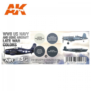 AK Interactive AK11730 Avions de l&amp;#39;US Navy et de l&amp;#39;USMC (Seconde Guerre mondiale), couleurs de fin de guerre, 4 x 17 ml – imagen 2