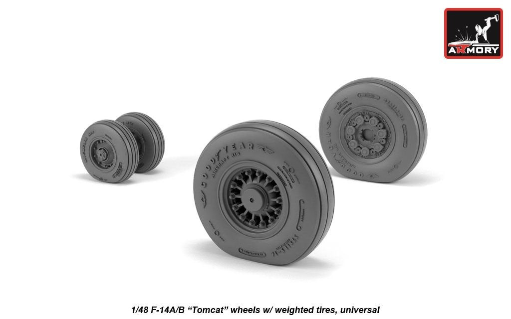 Armory Models AW48326 Roues de type ancien pour F-14A/B Tomcat avec pneus lestés 1/48 – image 2