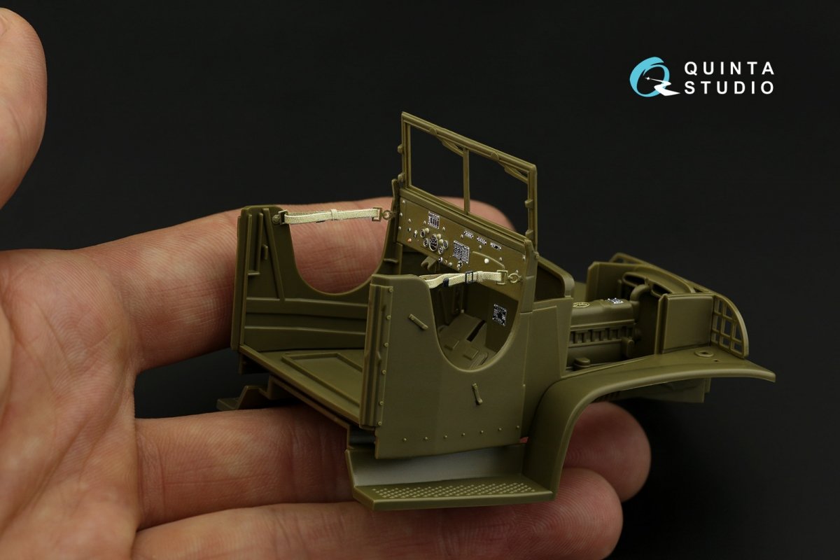 Intérieur imprimé en 3D et coloré sur papier décalcomanie (Tamiya) Quinta Studio QD35052 GMC CCKW 353 (cabine ouverte) 1/35 – immagine 5