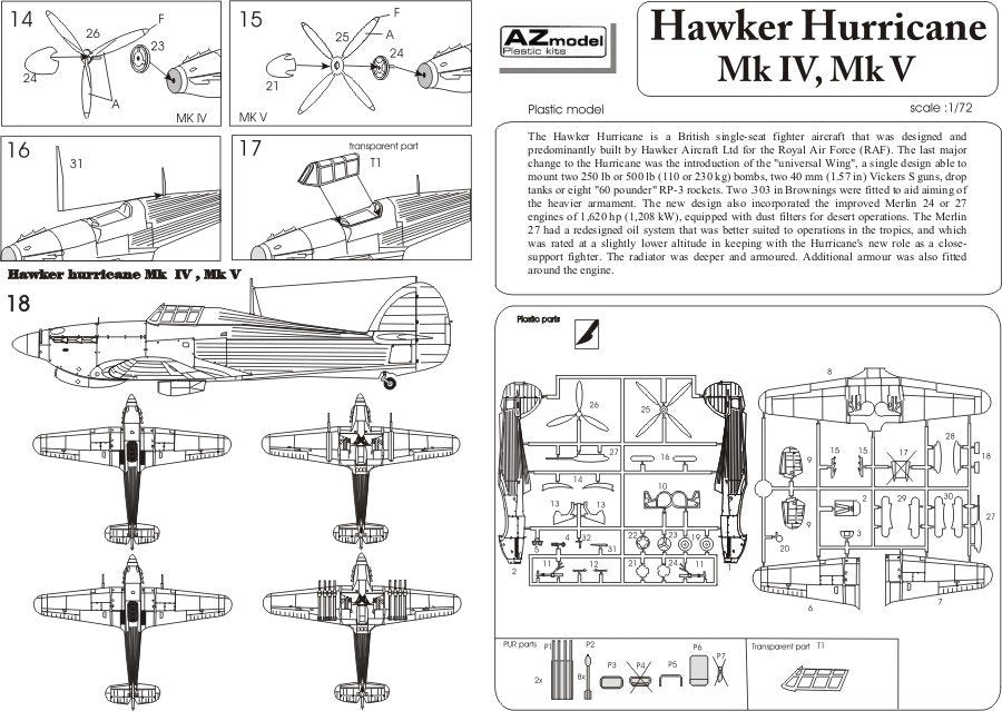 AZ Modèle AZ7325 Hawker Hurricane Mk.V (1/72) – Bild 4