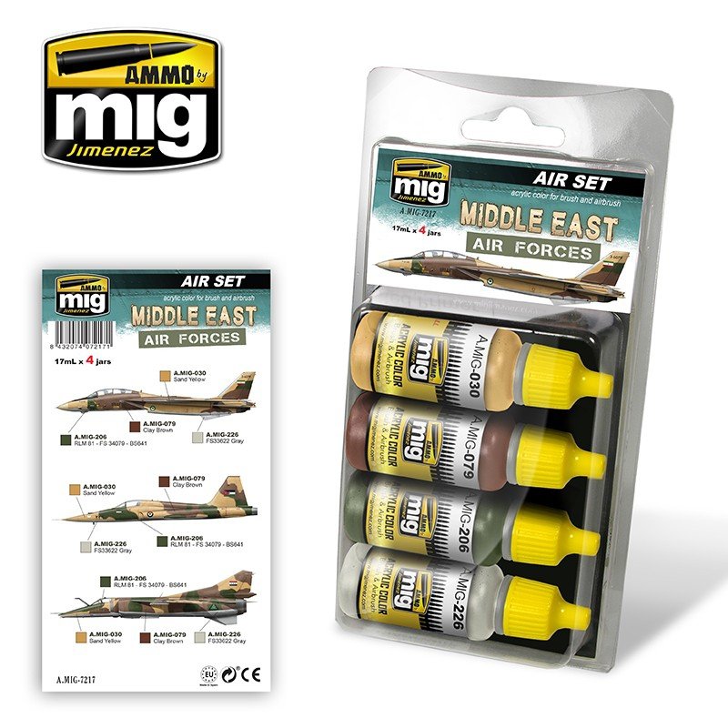 Munitions du Mig Jiminez 7217 des forces aériennes du Moyen-Orient : 4 x 17 ml