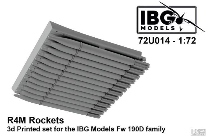 Ensemble de roquettes R4M IBG 72U014 imprimé en 3D pour maquettes IBG au 1/72