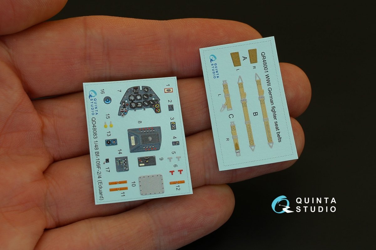 Intérieur imprimé en 3D et coloré sur papier décalcomanie Quinta Studio QD48083 Bf 109F-2/F-4 (pour kit Eduard) 1/48 – image 2