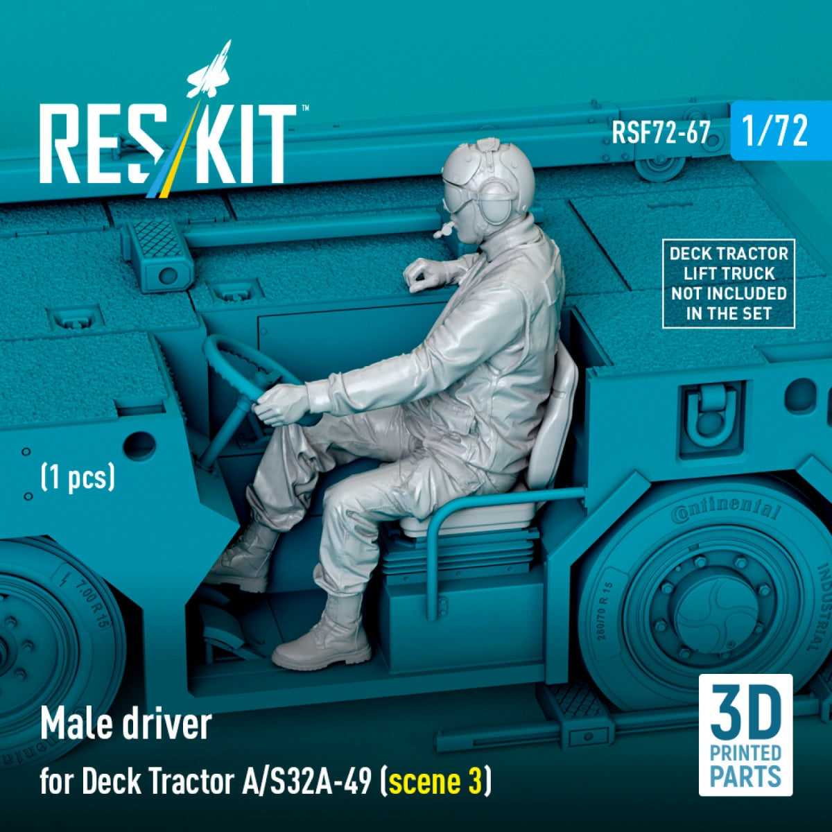 RESKIT RSF72-0067 Conducteur masculin pour tracteur de terrassement A/S32A-49 (scène 3) (1 pièce) (Impression 3D) 1/72