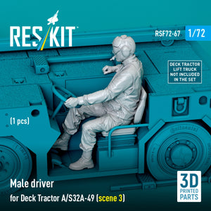 RESKIT RSF72-0067 Conducteur masculin pour tracteur de terrassement A/S32A-49 (scène 3) (1 pièce) (Impression 3D) 1/72
