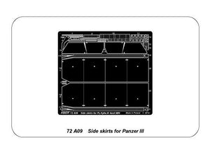 Aber 72A09 Jupes latérales pour PzKpfw III 1/72 – immagine 5