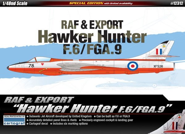Academy 12312 « Hawker Hunter » F.6/FGA.9 (1/48)