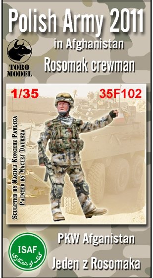 ToRo Model 35F102 PKW Afghanistan - One of the Rosomak / Polish Army in Afghanistan - Rosomak crewman one figurine with decals 1/35