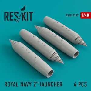 RESKIT RS48-0107 LANCEUR DE 2&amp;quot; DE LA MARINE ROYALE (4 pièces) 1/48