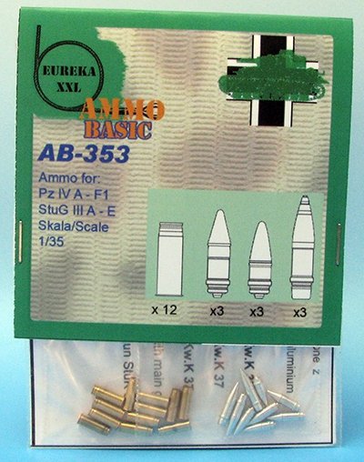 Munitions Eureka XXL AB-353 pour : Pz IV A-F1, Stug IIIA-E 1/35