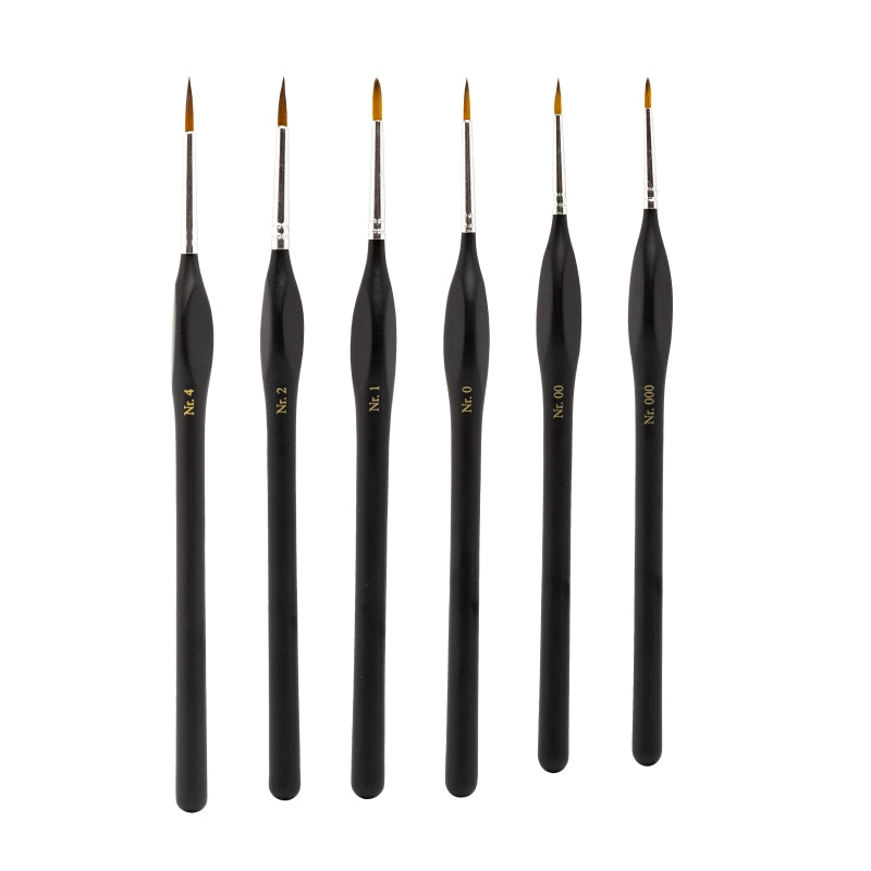 Ensemble de 6 pinceaux synthétiques de haute qualité Modelcraft PPB2300-S1