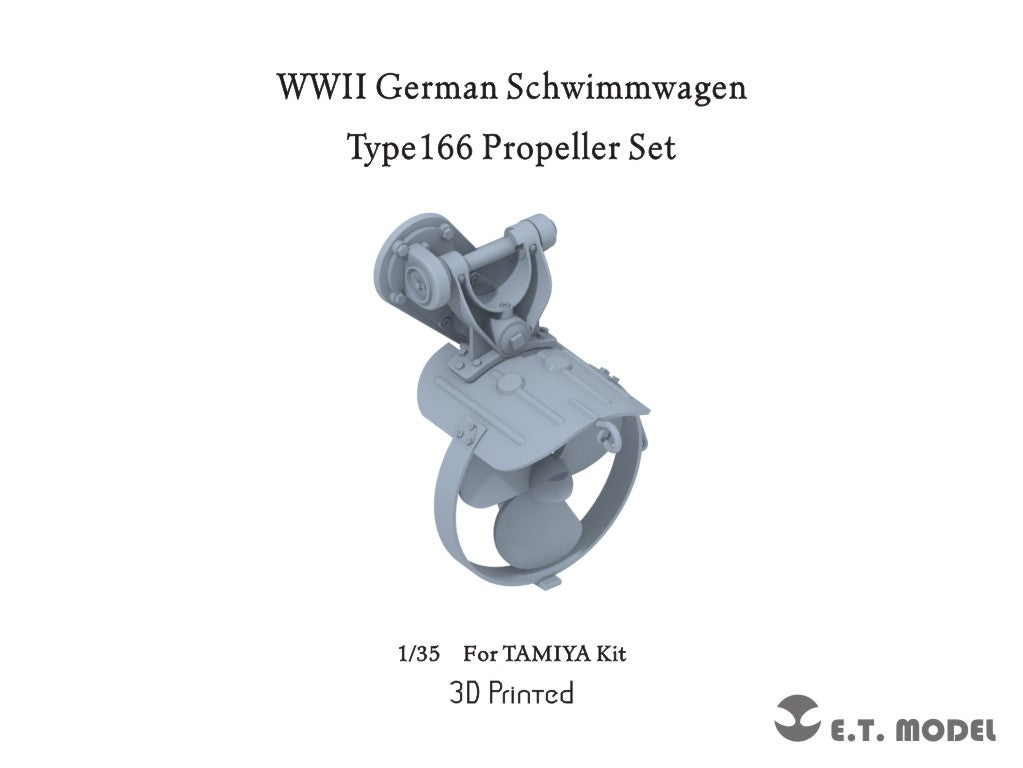 Ensemble d&amp;#39;hélices ET Model P35-261 pour Schwimmwagen Type 166 allemand de la Seconde Guerre mondiale (impression 3D) pour maquette TAMIYA au 1/35