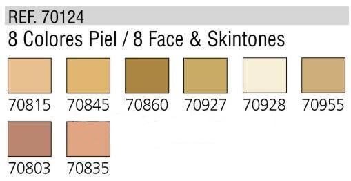 Peau de visage Vallejo (ensemble de 8 couleurs) (70124)  – image 2