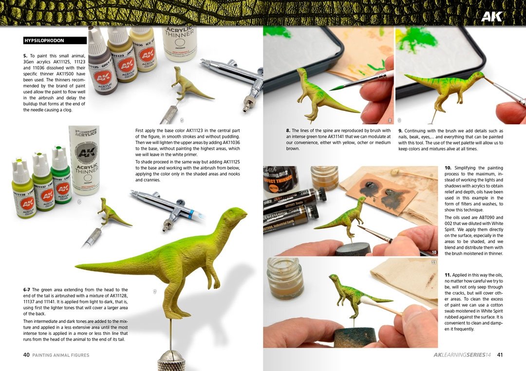 AK Interactive AK518 AK LEARNING 14 : PEINTURE DE FIGURINES D&amp;#39;ANIMAUX (Anglais) – Bild 5