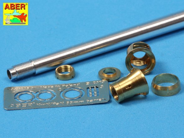 Canon Aber 35L-076n 88 mm KwK36/L56 pour char allemand Tiger I, Ausf. E - avec frein de bouche primitif (1/35) – image 3