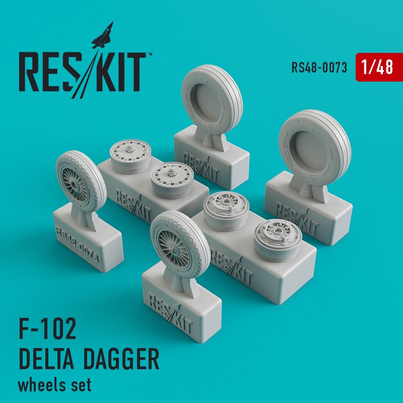 RESKIT RS48-0073 Jeu de roues F-102 Delta Dagger 1/48