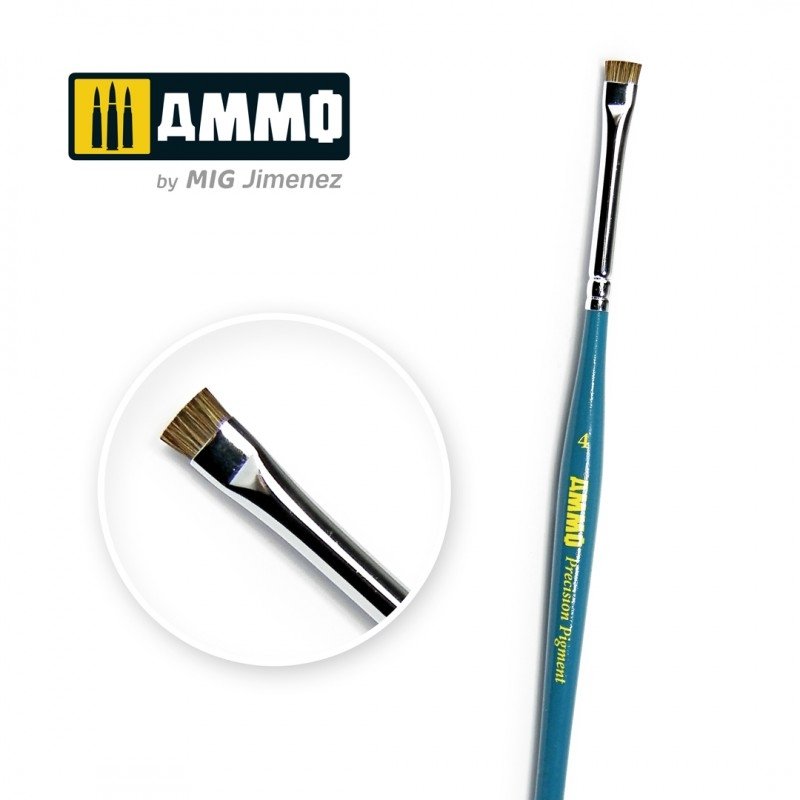 Munitions de Mig 8704 4 Pinceau à pigments de précision AMMO