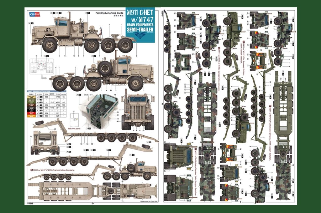 Hobby Boss 85519 M911 C-HET avec semi-remorque pour engins lourds m747 (1/35)  – imagen 6