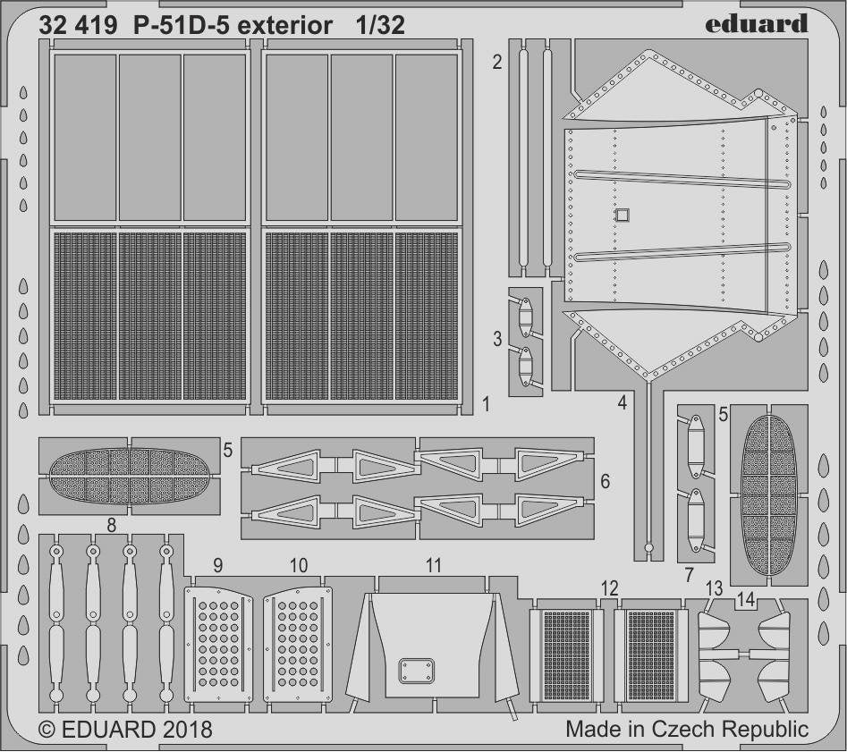 Eduard 32419 P-51D-5 extérieur REVELL 1/32