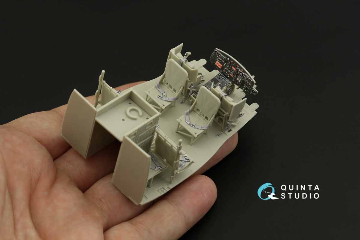 Intérieur coloré imprimé en 3D sur papier décalcomanie Quinta Studio QD48267 UH-1D (KittyHawk) 1/48 – imagen 11