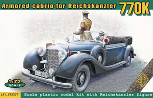 ACE 72577 Cabrio blindé pour Reichskanzler avec Reichskanzler et chauffeur figurine 1/72