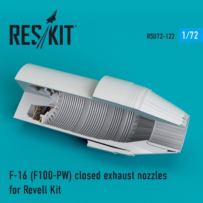 RESKIT RSU72-0122 Tuyères d'échappement fermées pour F-16 (F100-PW) Revell 1/72 