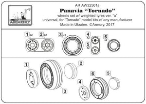 Roues Armory Models AW32501a Panavia Tornado, avec pneus type « a » (DL) 1/32 – image 6
