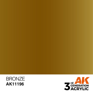 AK Interactive AK11196 BRONZE – MÉTALLIQUE 17 ml