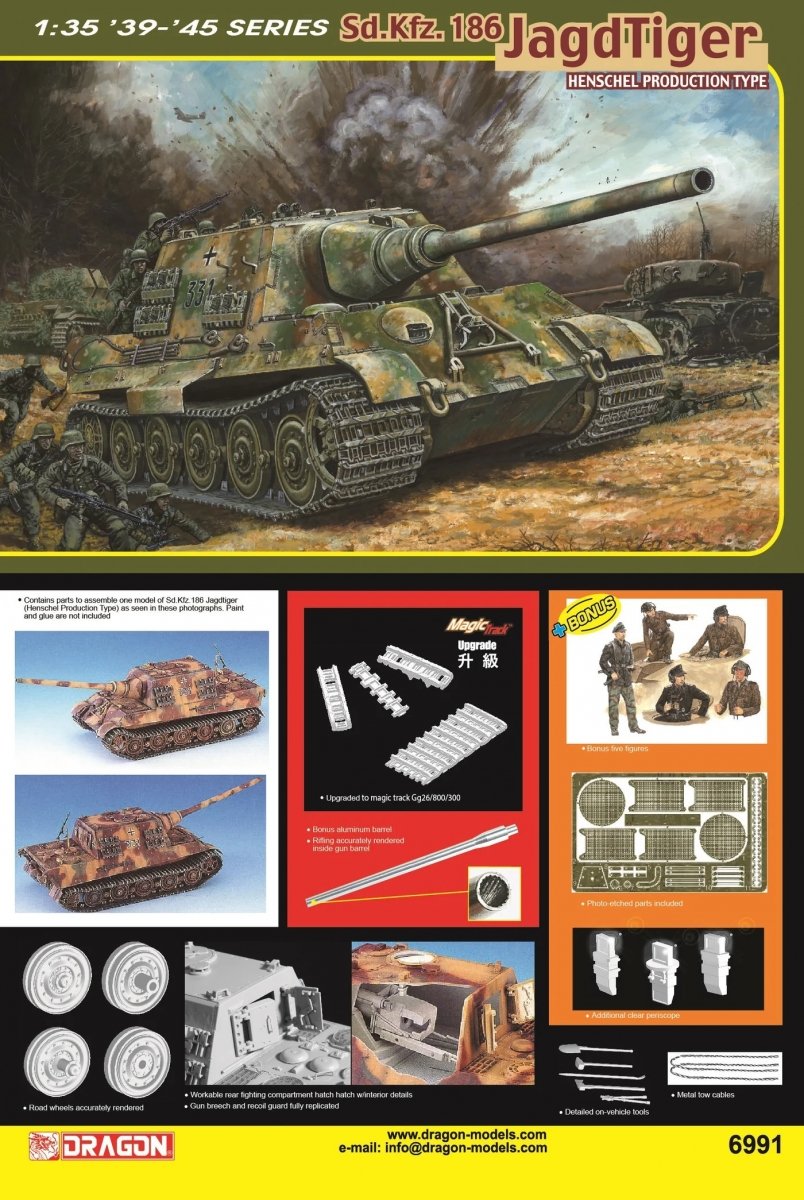 Dragon 6991 Sd.Kfz.186 Jagdtiger Henschel Type de production 1/35