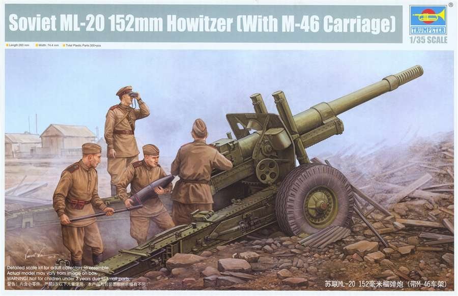 Trumpeter 02324 Obusier soviétique ML-20 de 152 mm (avec affût M-46) (1/35)
