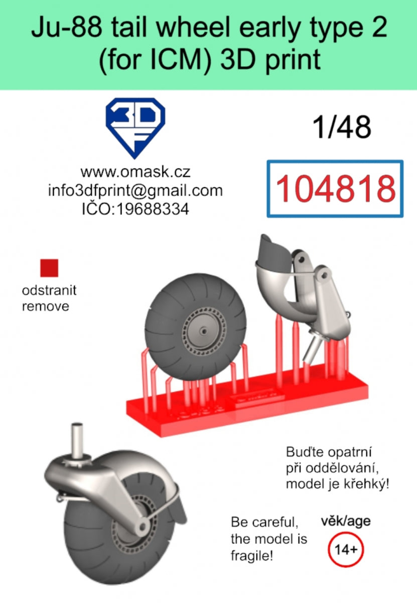 Omask 104818 Ju-88 roulette de queue type 2 (impression 3D pour ICM) 1/48 – Bild 2