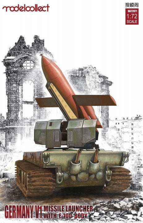 Modelcollect UA72071 Lance-missiles allemand V1 avec châssis E-100 1/72 