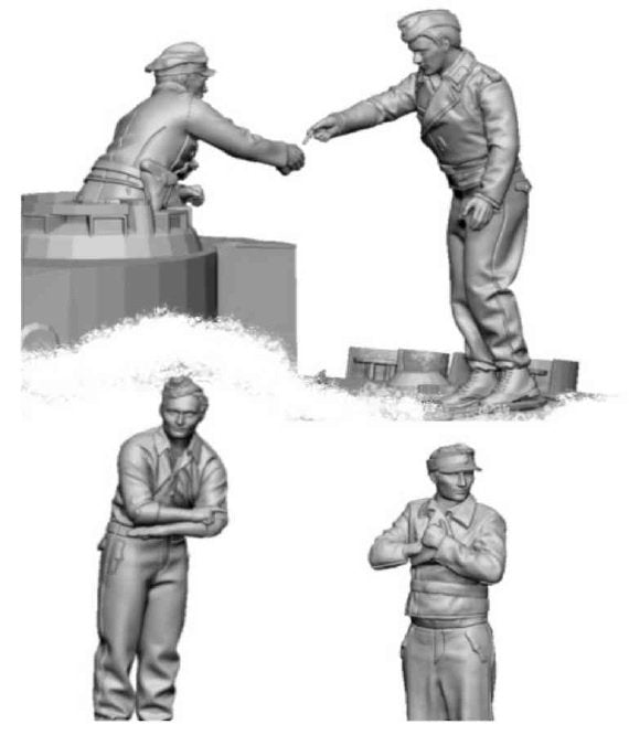 Glowel Miniatures 48002 Équipage de char allemand « Pause cigarette » 1/48