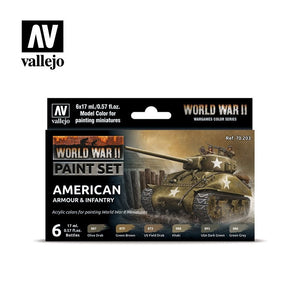 Vallejo 70203 Armures et infanterie américaines de la Seconde Guerre mondiale 6x17ml