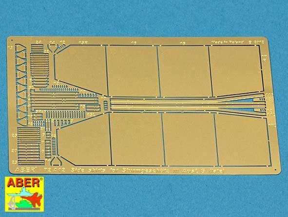 Aber 72A12 Jupes latérales pour Sturmgeschutz III (dernier modèle) 1/72