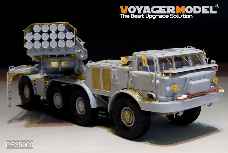 Maquette Voyager PE35900, lance-roquettes multiple russe moderne 9P140 TEL de base 9K57 Uragan (BM-27) pour TRUMPETER au 1/35  – Bild 7